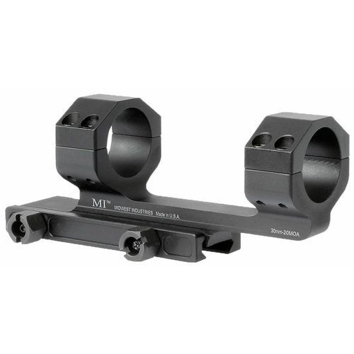 Mount in alluminio 6061 con 20MOA di elevazione, progettato per fucili AR, offre stabilità e supporta ottiche fino a 50mm, con garanzia a vita.
