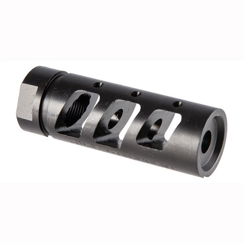 Il compensatore RA-701 .22 Caliber di RISE ARMAMENT riduce il rinculo e il sollevamento, migliorando la stabilità per colpi di follow-up rapidi.