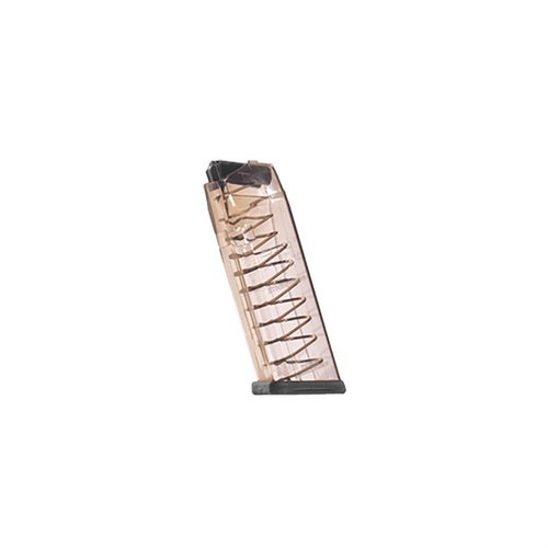 .45 MAG per Glock® 21, 30, 41, disponibile in capacità da 9, 13, 18 o 30 colpi, resistente agli impatti e agli agenti chimici, con design ergonomico.