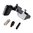 AR-15 ABC/R V3 fermo otturatore con bias posteriore, superficie con incavi, nero