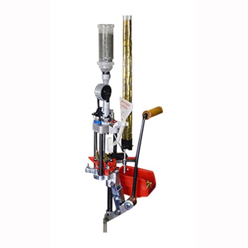 La PRO 4000 è una pressa progressiva facile da usare, completa di set di die in carburo, alimentatore universale e misuratore di polvere, senza regolazioni.