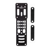 L'Adapter Modular Holster elimina il movimento indesiderato e offre un supporto rigido in alluminio anodizzato, compatibile con vari sistemi di sgancio rapido.