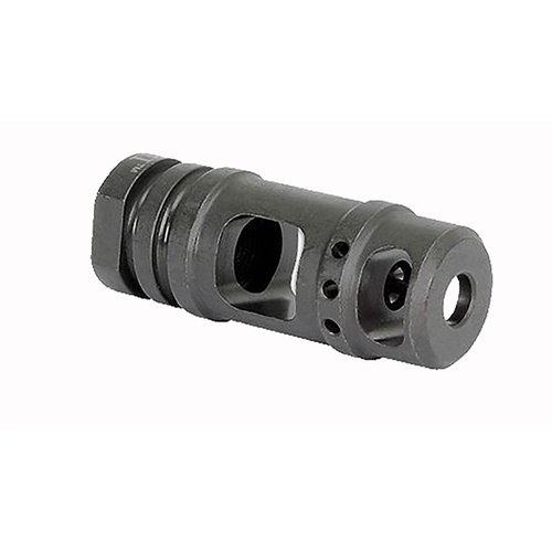 Il freno di bocca AR-15 a due camere riduce il sollevamento della bocca, è realizzato in acciaio per utensili, con filettatura 1/2-28 e garanzia a vita.