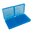 Contenitore per munizioni da pistola con coperchio ribaltabile 9MM-380 ACP 200 colpi blu trasparente