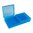 Contenitore per munizioni da pistola con coperchio ribaltabile 9MM-380 ACP 200 colpi blu trasparente