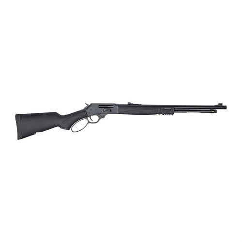 Il Henry X-Model 30-30 è un fucile blued con calciatura sintetica, canna filettata da 21.37" e mire in fibra ottica, perfetto per ogni sfida.