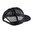 Snapback nero con mesh nero - patch esagonale in gomma color oliva
