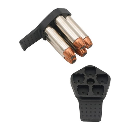 Il J-CLIP-R™ è progettato per revolver Ruger LCR/LCRx 5 colpi in 38SP e 357 Magnum, realizzato in poliuretano resistente e compatibile con le impugnature originali.