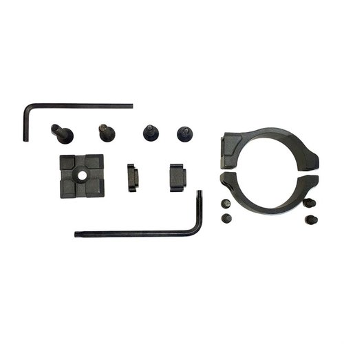 I supporti per ottiche Send It di Long Range Arms sono realizzati in alluminio, finitura nero opaco, per montare livelli su tubi ottici da 1", 30mm e 34mm.