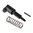 Forward assist esteso per AR-15, leggero, profilo ribassato, BLK