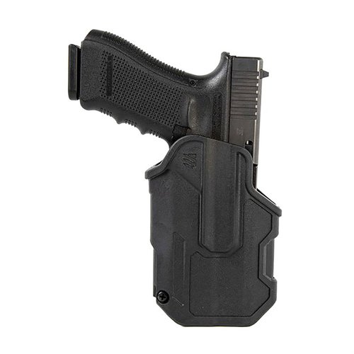 L'holster T-Series L2C offre ritenzione attivata dal pollice, sicurezza totale e prestazioni ottimali grazie al design in polimero rinforzato e rivestimento idrofobo.