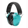 Cuffie antirumore passive con archetto goffrato azzurro acqua