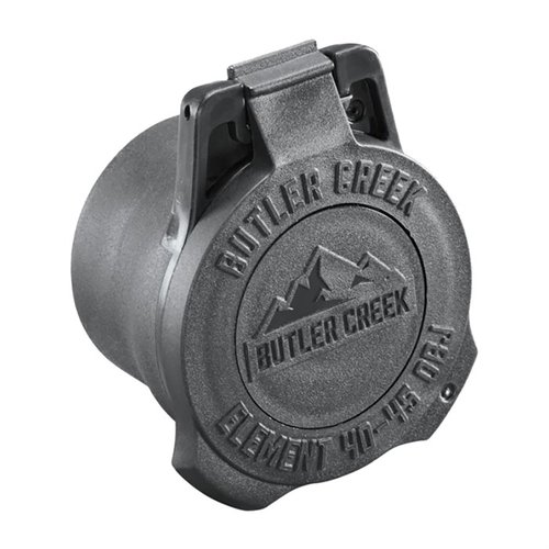 I tappi per obiettivo Butler Creek Element sono estremamente resistenti, dotati di una manica multi-flex e un disco dope stampabile per informazioni su vento ed elevazione.