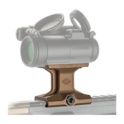 Il montaggio Aimpoint Micro DOT Mount™ di Reptilia è leggero, realizzato in alluminio 7075-T6, compatibile con vari ottiche e garantito a vita.