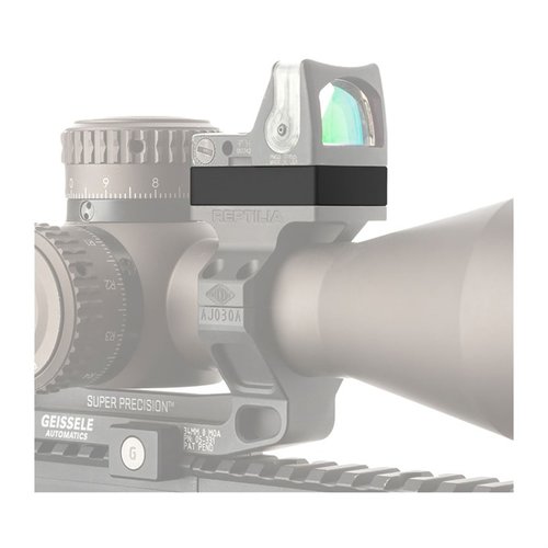 Il Reptilia ROF Riser offre un supporto aggiuntivo per il montaggio del red dot, aumentando la distanza di 2.5mm o 10mm per una maggiore compatibilità con torrette alte.