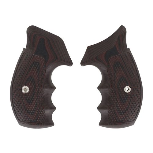 Le Tac Diamond Grips offrono una texture molto grippante in G10, ideali per uso tattico e da torneo, disponibili in round butt e square butt.