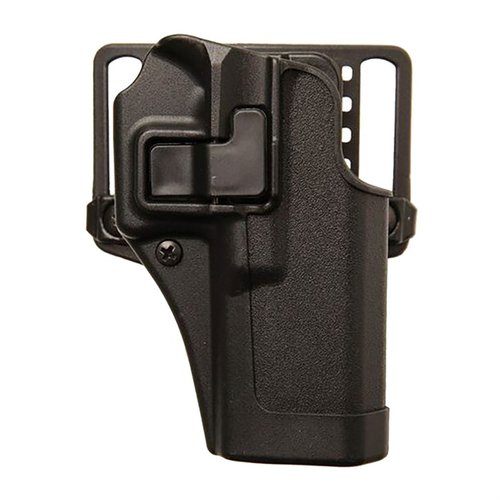 L'holster Blackhawk SERPA CQC offre sicurezza per la pistola, un'estrazione rapida e un design compatto, con ritenzione di livello 2 e compatibilità versatile.