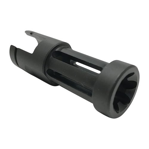 Questo flash hider si monta facilmente sul barilotto standard del fucile 10/22® e si fissa con una sola vite, senza necessità di armi da fuoco.