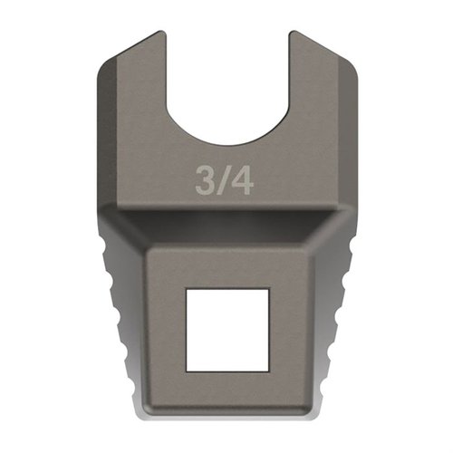 La chiave MASTER-FIT 3/4 è realizzata in acciaio inox rivestito in titanio, progettata per adattarsi perfettamente ai barrel nuts da ¾”, garantendo grip solido e controllo.