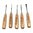 #106 SET BASE 5 PEZZI SCALPELLI PER INTAGLIO DEL LEGNO CON MANICO DRITTO