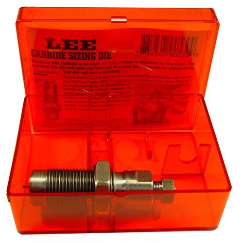 I dies di sizing full length in carburo Lee per 9mm Luger sono ideali per cartucce a parete dritta, non richiedono lubrificazione e durano una vita.