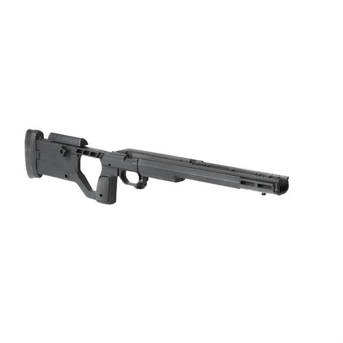 Il X-Ray Chassis Gen 4 offre leggerezza, ergonomia simile al Whiskey-3, compatibilità con caricatori AICS e regolazioni senza attrezzi per un'esperienza di tiro ottimale.