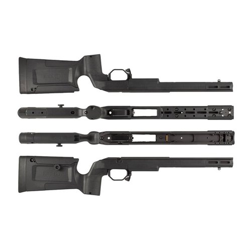 Il TIKKA T3X Bravo Chassis è leggero, modulare e confortevole, con un'ergonomia eccellente e compatibile con i caricatori AICS, perfetto per tiri difficili.