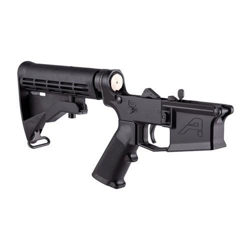 Il M4E1 Complete Lower Receiver è la base ideale per il tuo AR-15 personalizzato, completo di A2 Grip, M4 Stock e kit di parti mil-spec per prestazioni ottimali.