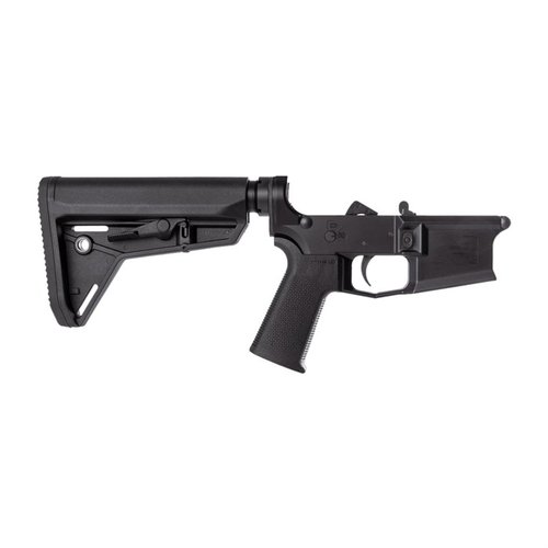 Il M4E1 Lower Completo di Aero Precision offre una base perfetta per il tuo AR15, con un design personalizzato, MOE SL Grip e Stock, e compatibilità mil-spec.