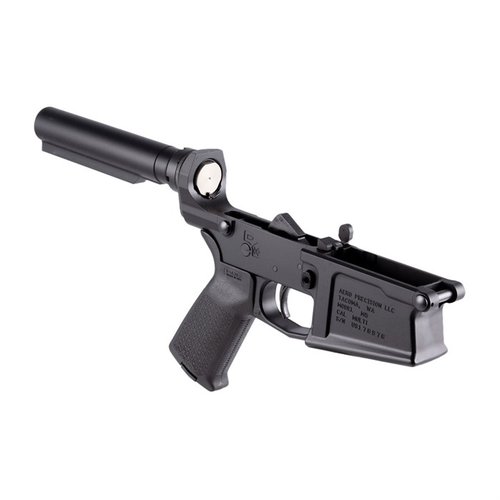 Il ricevitore inferiore Aero Precision M5 .308 completo offre una base personalizzabile per il tuo fucile AR, compatibile con componenti standard e senza stock.