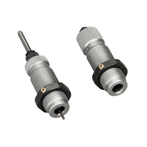 Il set di die RCBS Full Length 8MM-06 include un die di dimensionamento completo e un die di caricamento, essenziali per una ricarica precisa e affidabile.