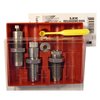 Il set di 3 die PACESETTER per 7MM-08 include Full Length Sizing Die, Bullet Seating Die, Factory Crimp Die e accessori, compatibile con tutte le presse di ricarica 7/8"-14.