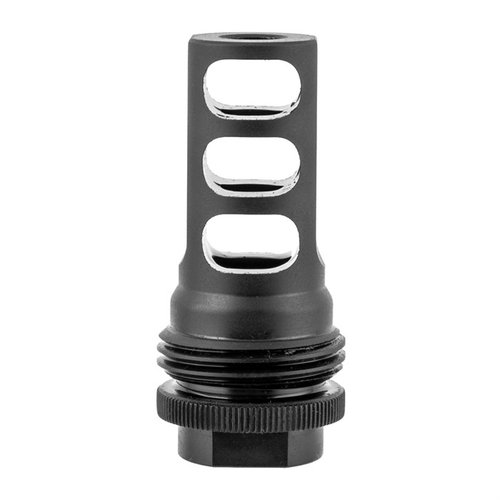 Il freno di bocca a 3 porte ASR di SILENCERCO riduce il rinculo e l'innalzamento della bocca, compatibile con sistemi Specwar, Saker, Omega e altro.
