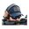 Cappellino trucker standard con patch in pelle, Navy