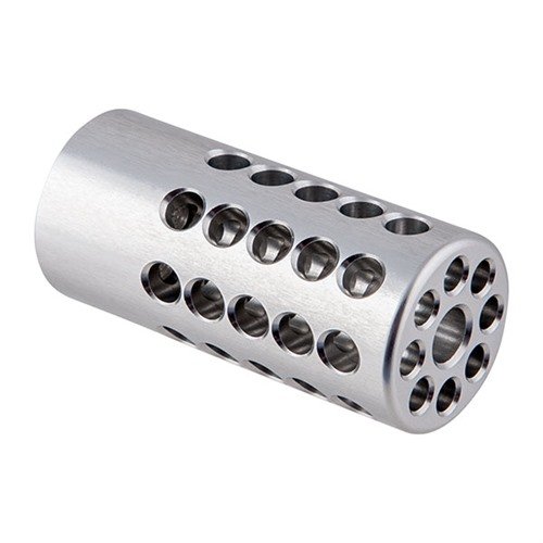 Il compensatore RUGER 10/22 riduce il rinculo e il salto della volata grazie alla camera di espansione e ai 48 fori di ventilazione, facile da montare.