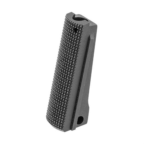 L'alloggiamento del percussore Fusion in acciaio inossidabile, lavorato CNC, offre una presa checkered a 20 lpi, compatibile con 1911 Government e Commander.