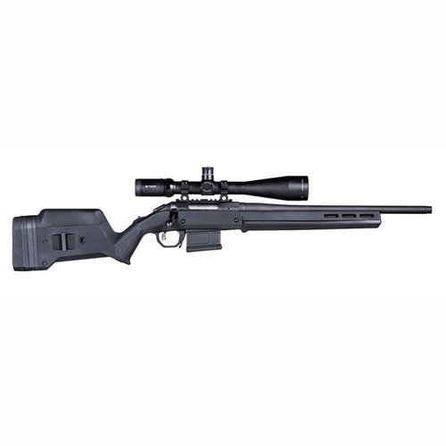 Il Magpul Hunter American Stock per Ruger® American Short è una soluzione drop-in, regolabile, compatibile con M-LOK e senza bisogno di bedding.