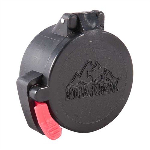 Le coperture per oculari FLIP OPEN di BUTLER CREEK proteggono le lenti da polvere e umidità, si aprono facilmente e sono ideali per situazioni tattiche e di caccia.