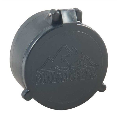 Le coperture per obiettivo FLIP-OPEN di BUTLER CREEK proteggono le lenti da polvere e umidità, si aprono facilmente e si adattano perfettamente al tuo mirino.