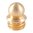 Perla in ottone con collarino, 1/8" 6-48 TPI, dorata