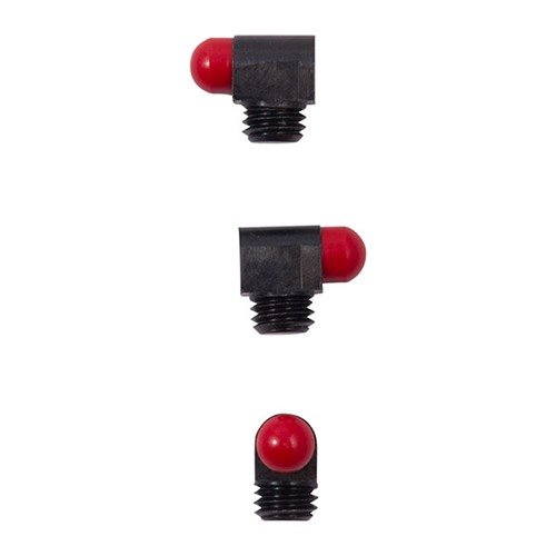 I SIGHT BEADS di Bradley Gunsight offrono un'indicizzazione positiva e maggiore resistenza, disponibili in plastica rossa o bianca e ottone dorato o argentato.