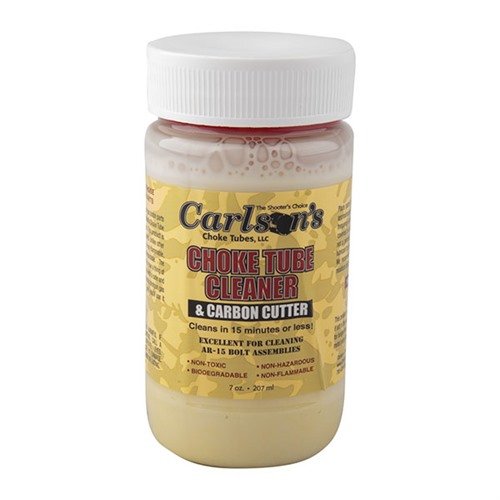Il pulitore per choke tube e carbonio di Carlson è biodegradabile, non infiammabile e pulisce efficacemente in 15 minuti, ideale per choke tube e sistemi gas.