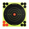 I bersagli SHOOT-N-C® evidenziano i colpi con un alone fluorescente, senza bisogno di binocoli. Facili da usare con supporto adesivo e riparazioni incluse.
