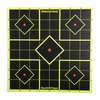 I bersagli SHOOT-N-C® da 8" evidenziano i colpi con un alone fluorescente, sono autoadesivi e non richiedono strumenti di ingrandimento per la visibilità.