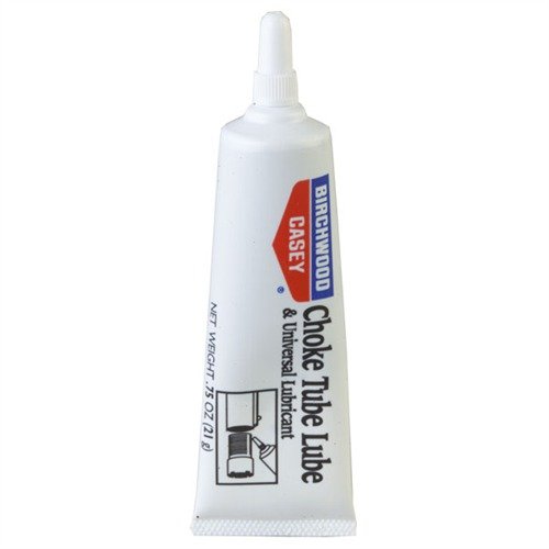 Il CHOKE TUBE LUBE di BIRCHWOOD CASEY previene il bloccaggio dei tubi di strozzatura e i danni alla canna, grazie a un lubrificante anti-seize che resiste a temperature estreme.