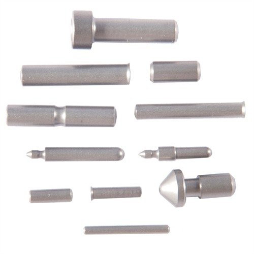 Set completo di 11 pin e plungers per ristrutturare o costruire un 1911, trattati per resistenza e durata, disponibili in acciaio al carbonio o acciaio inossidabile.