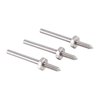Il Mandrel #6 Point di CRATEX ha un diametro del gambo di 1⁄8" e si adatta a fori arbor di 1⁄8". Max 25.000 rpm, venduto in confezioni da 3.