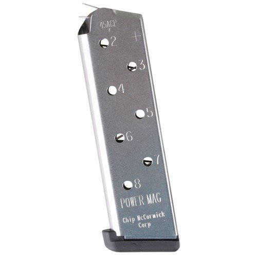 Il caricatore 1911 8RD 45ACP Power Plus offre prestazioni senza difetti, alimentazione affidabile e un design avanzato per un supporto stabile della munizione.