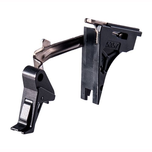 Il DROP-IN TRIGGER KIT per Glock offre un grilletto ultra-preciso con un'interruzione liscia, riducendo il peso di trazione di 2 libbre rispetto al design OEM.