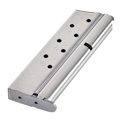 Il caricatore Match Grade CMC da 9mm offre una capacità di 8 colpi, tolleranze di precisione, corpo in acciaio inox e design migliorato per una maggiore affidabilità.